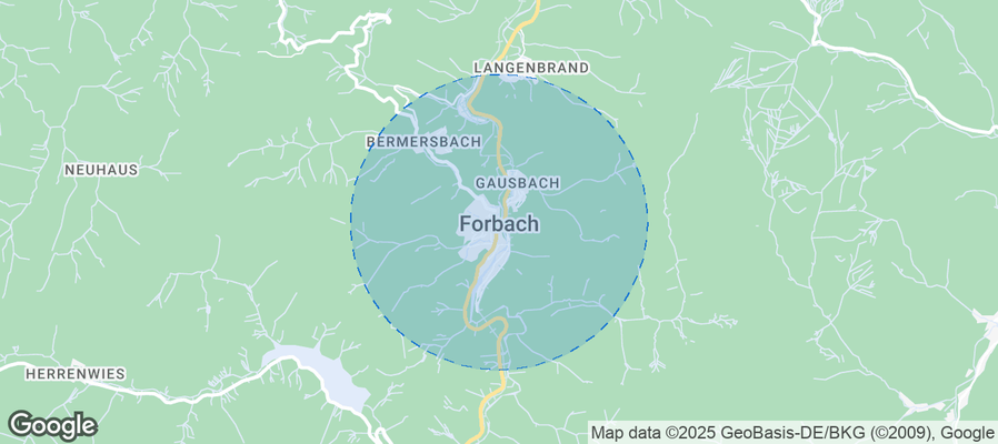 Map of Airbnb listings in Forbach