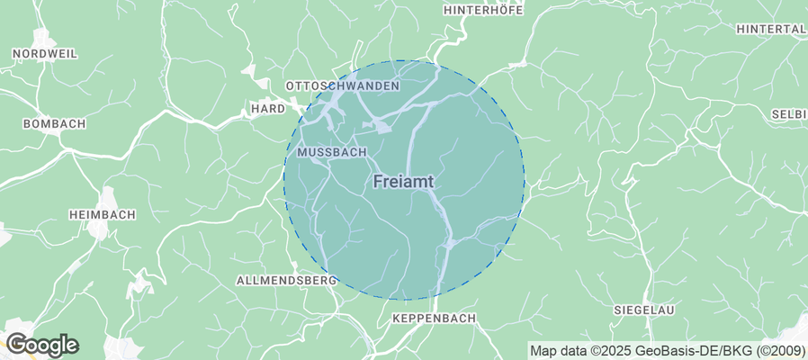 Map of Airbnb listings in Freiamt