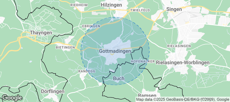 Map of Airbnb listings in Gottmadingen