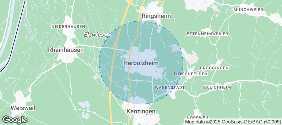 Map of Airbnb listings in Herbolzheim