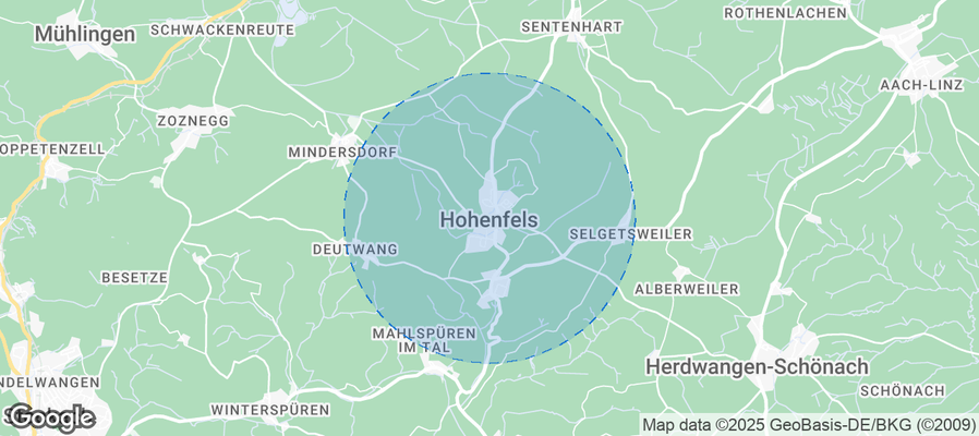 Map of Airbnb listings in Hohenfels