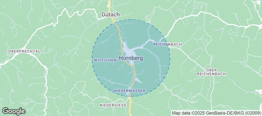 Map of Airbnb listings in Hornberg