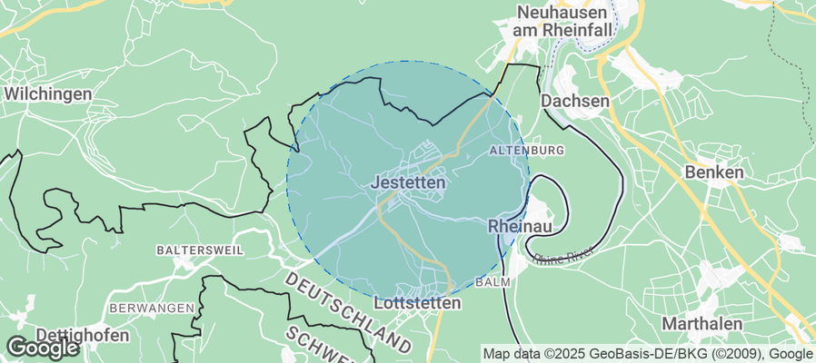 Map of Airbnb listings in Jestetten