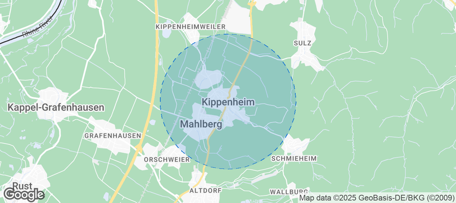 Map of Airbnb listings in Kippenheim
