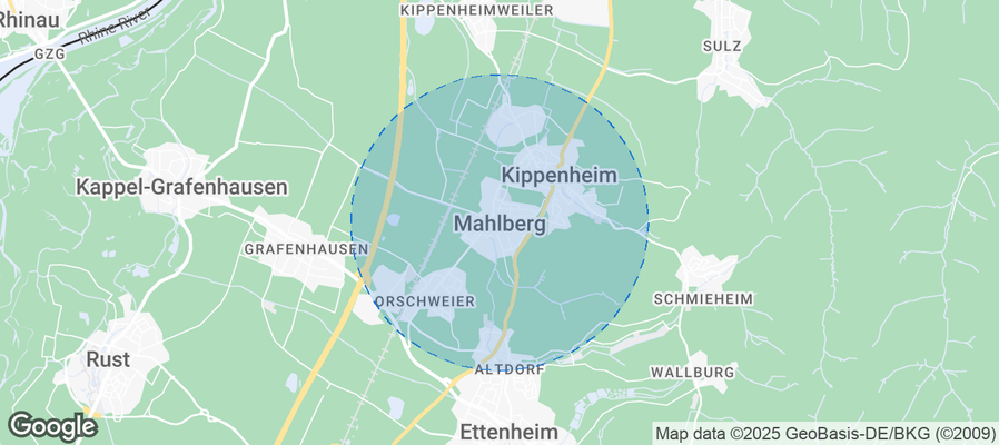 Map of Airbnb listings in Mahlberg