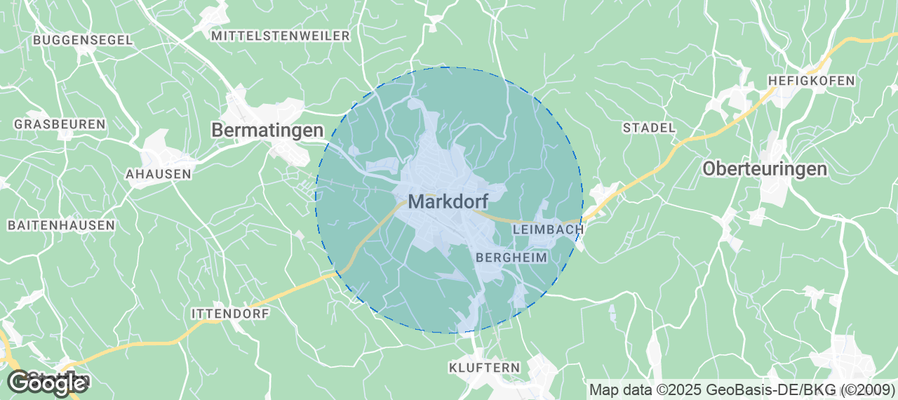 Map of Airbnb listings in Markdorf