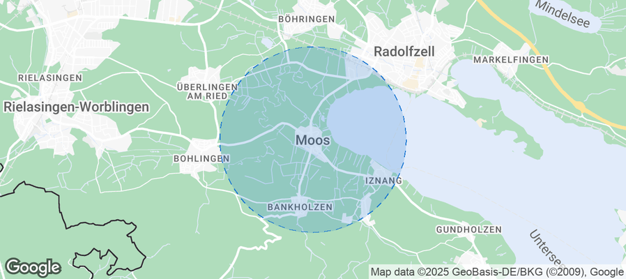 Map of Airbnb listings in Moos
