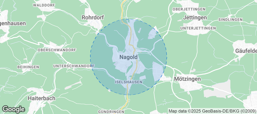Map of Airbnb listings in Nagold