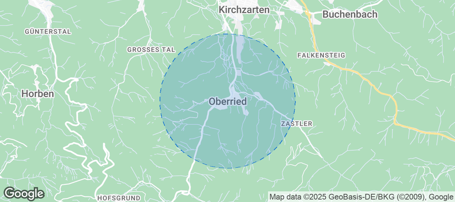 Map of Airbnb listings in Oberried