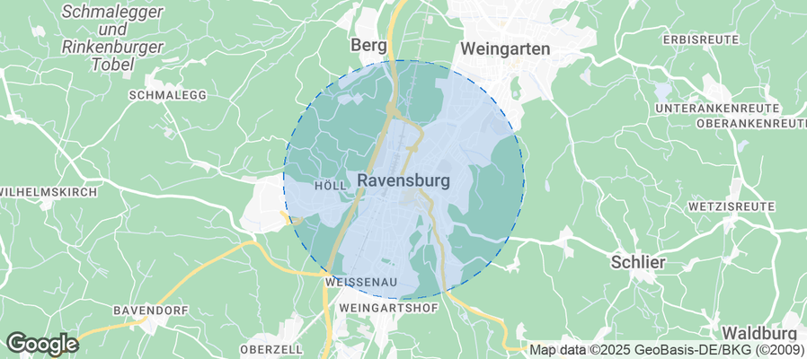 Map of Airbnb listings in Ravensburg
