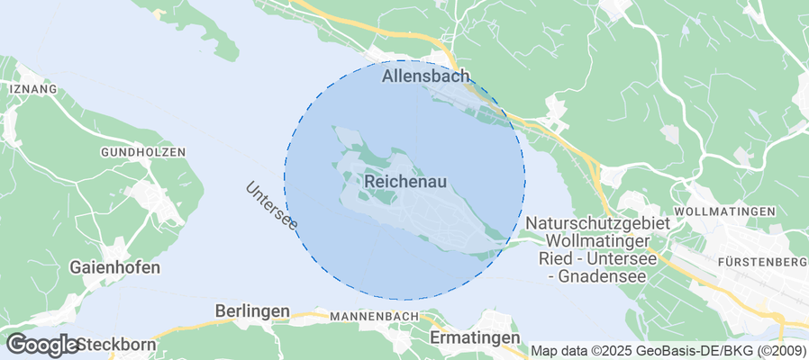 Map of Airbnb listings in Reichenau