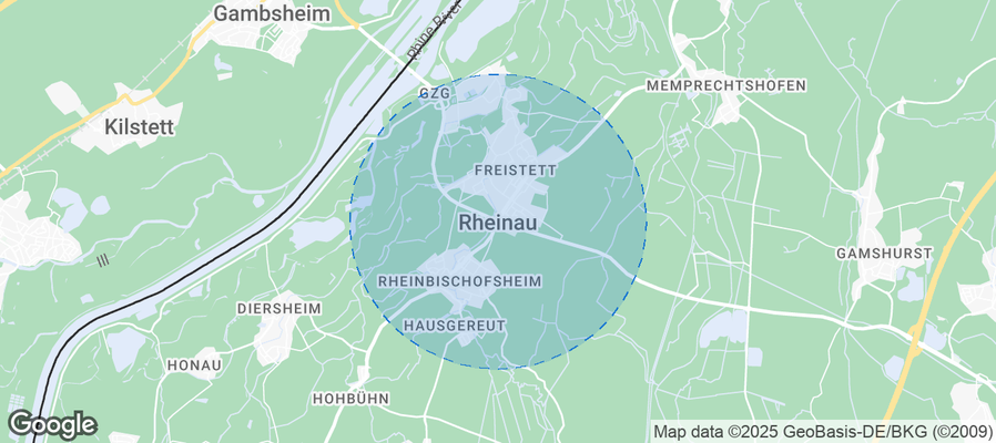 Map of Airbnb listings in Rheinau