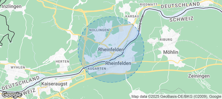 Map of Airbnb listings in Rheinfelden (Baden)