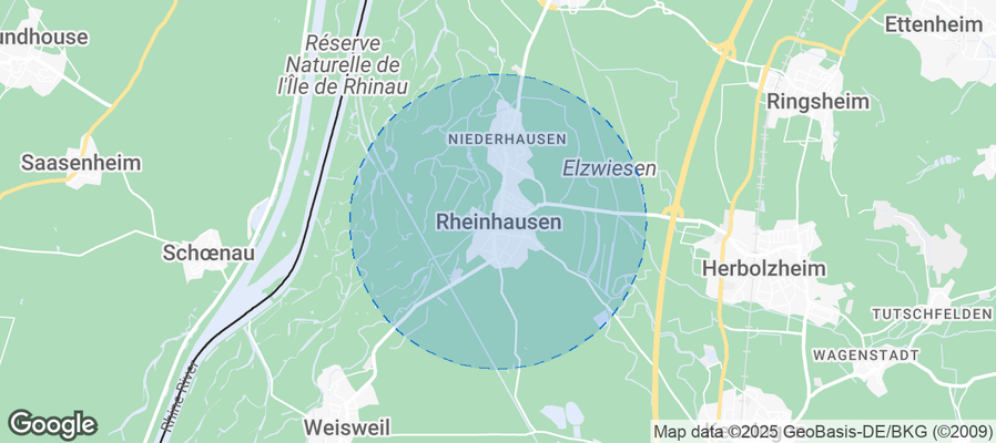 Map of Airbnb listings in Rheinhausen