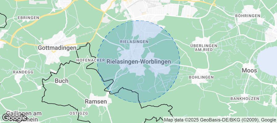 Map of Airbnb listings in Rielasingen-Worblingen