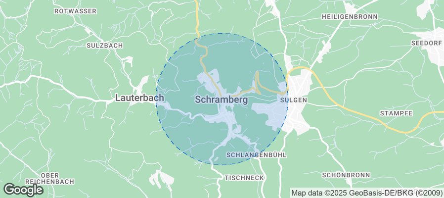 Map of Airbnb listings in Schramberg