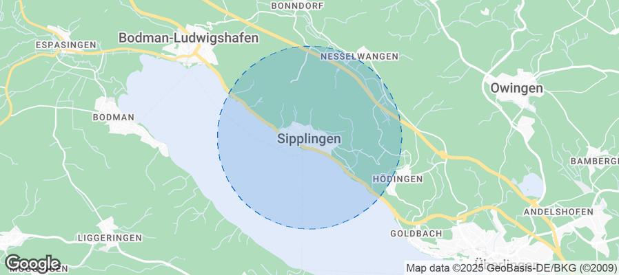 Map of Airbnb listings in Sipplingen