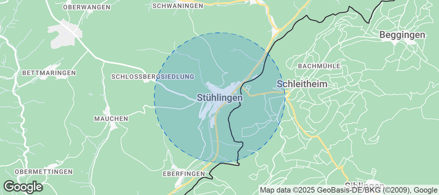 Map of Airbnb listings in Stühlingen