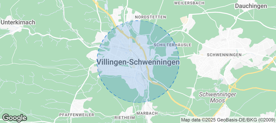 Map of Airbnb listings in Villingen-Schwenningen