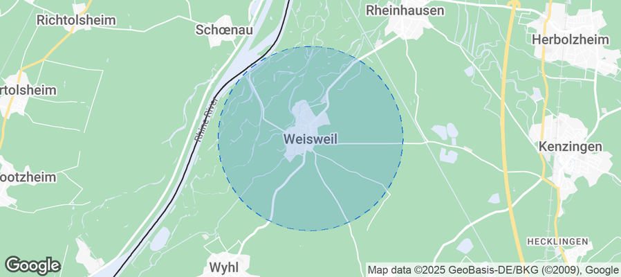 Map of Airbnb listings in Weisweil