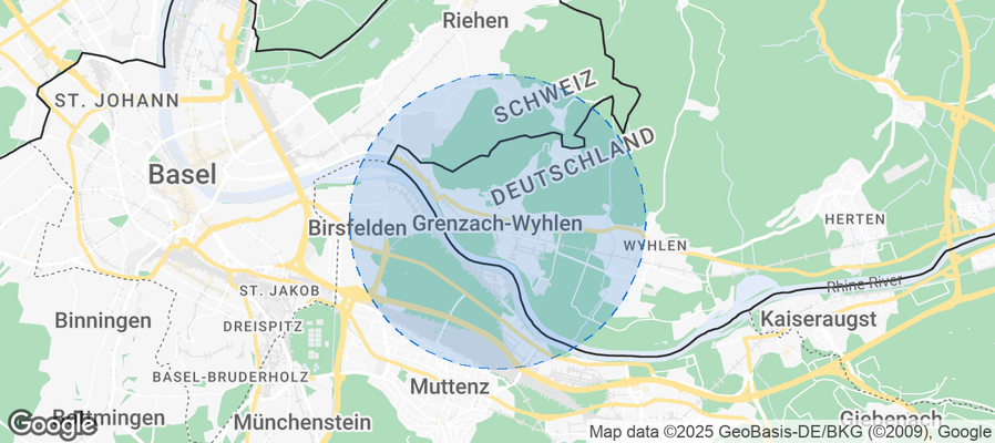 Map of Airbnb listings in Wyhlen