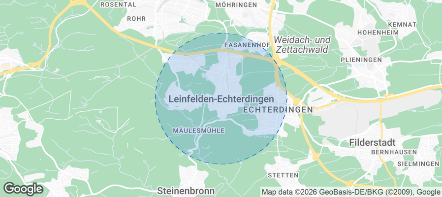 Leinfelden-Echterdingen Airbnb map