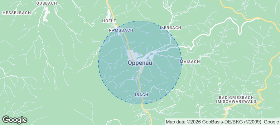 Oppenau Airbnb map