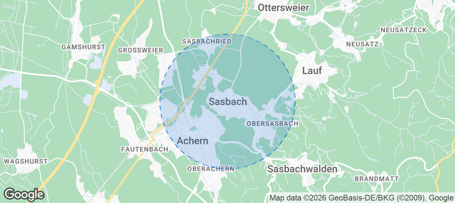 Sasbach Airbnb map