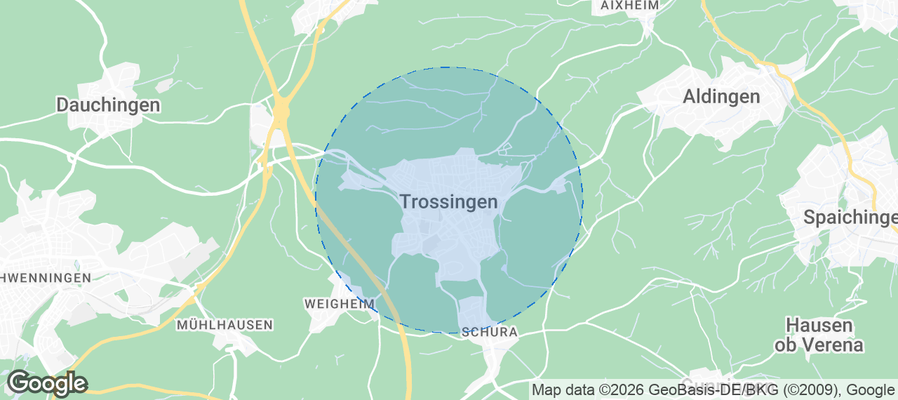 Trossingen Airbnb map