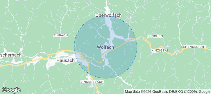Wolfach Airbnb map