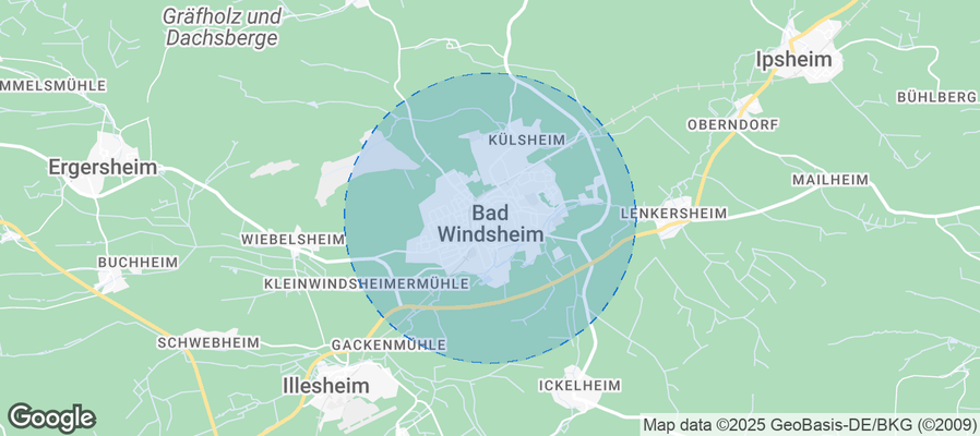 Map of Airbnb listings in Bad Windsheim