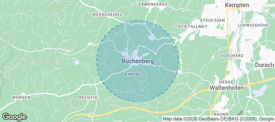Buchenberg Airbnb map