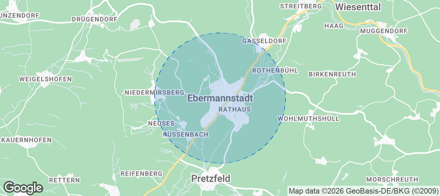 Ebermannstadt Airbnb map