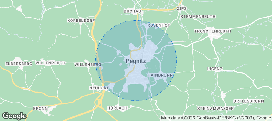 Pegnitz Airbnb map