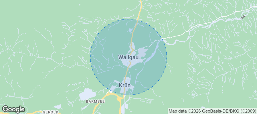 Wallgau Airbnb map