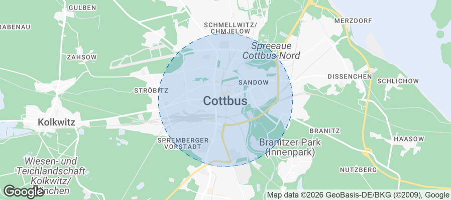 Cottbus Airbnb map