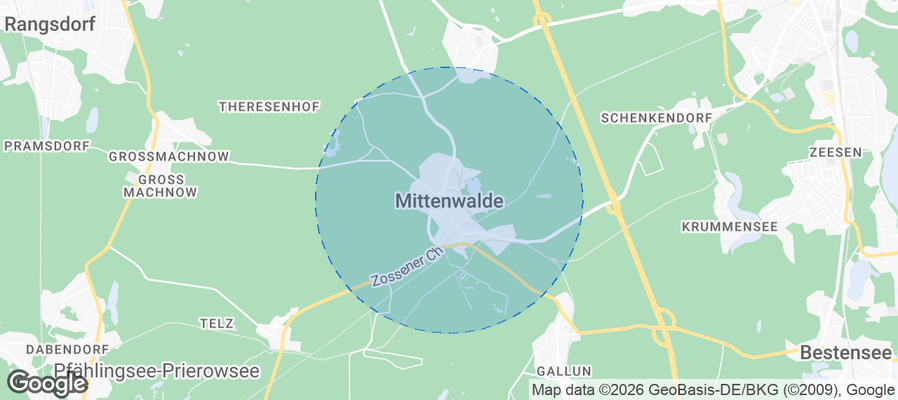 Mittenwalde Airbnb map