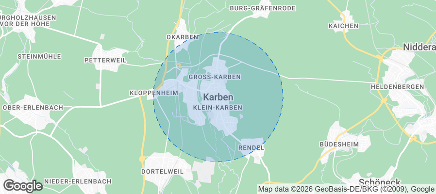 Karben Airbnb map