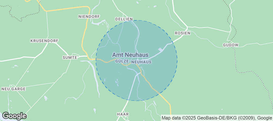 Map of Airbnb listings in Amt Neuhaus