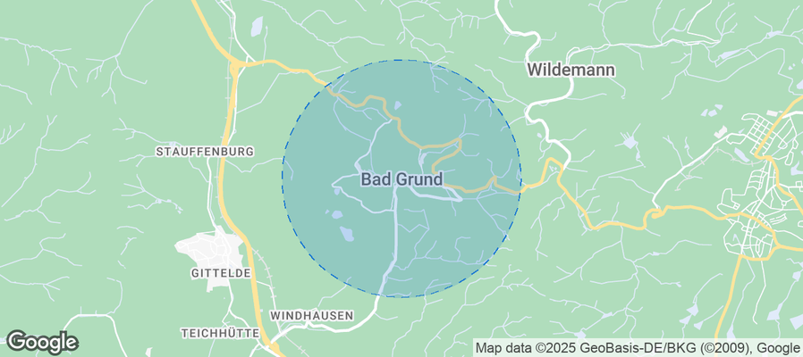 Map of Airbnb listings in Bad Grund