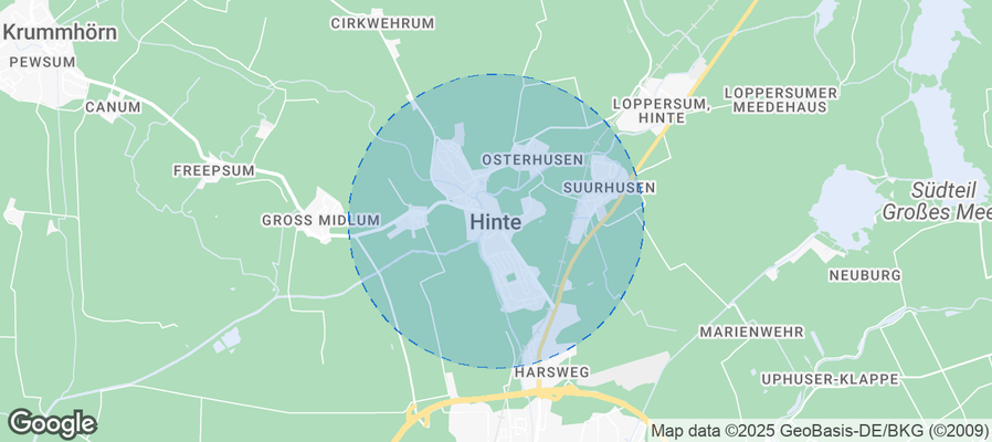 Map of Airbnb listings in Hinte