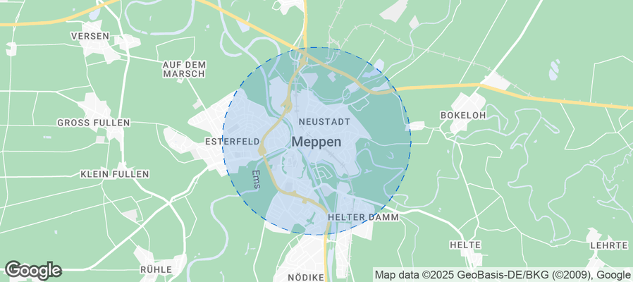 Map of Airbnb listings in Meppen