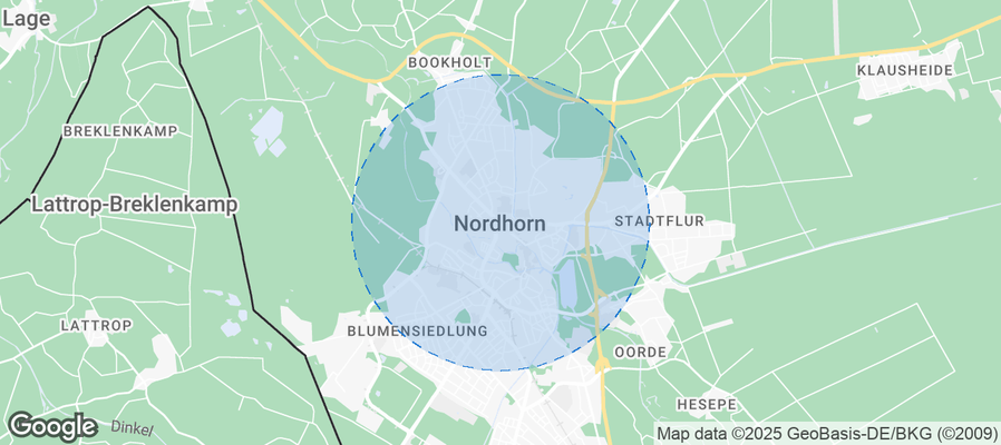 Map of Airbnb listings in Nordhorn