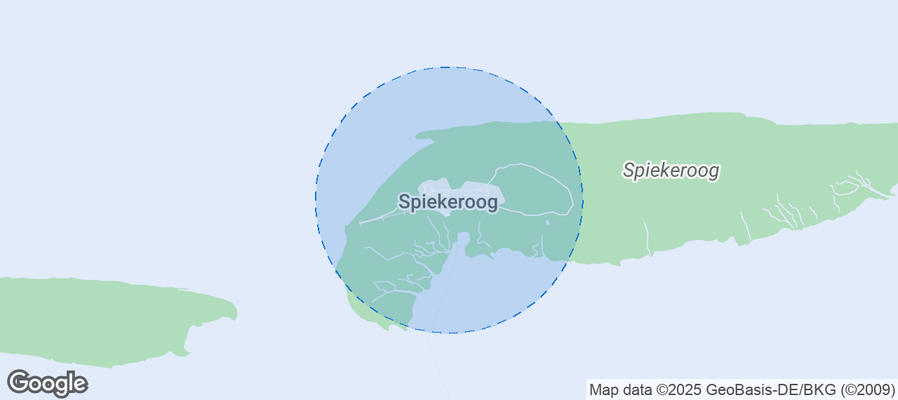 Map of Airbnb listings in Spiekeroog
