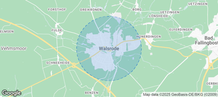 Map of Airbnb listings in Walsrode