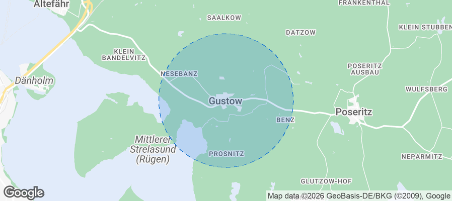 Gustow Airbnb map