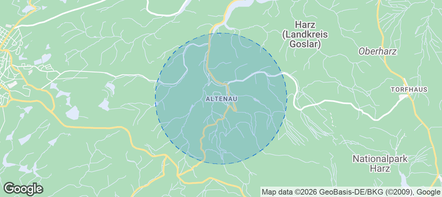 Altenau Airbnb map