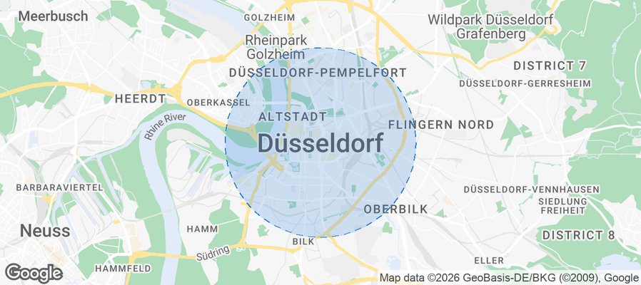 Düsseldorf Airbnb map