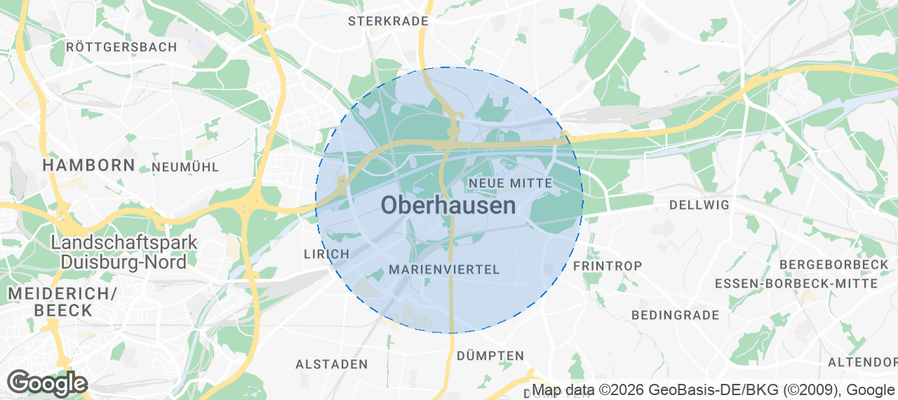 Oberhausen Airbnb map