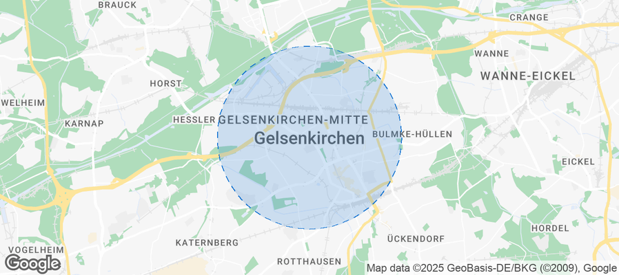 Map of Airbnb listings in Gelsenkirchen